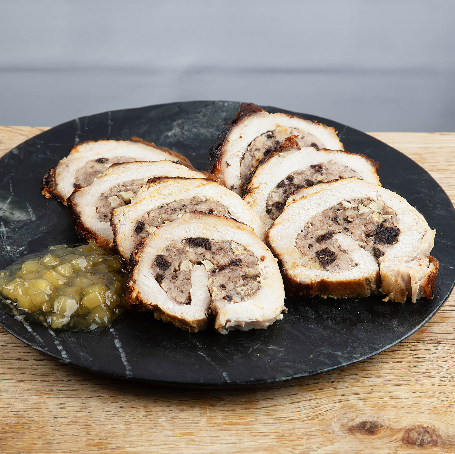 Pork, Apple & Black Pudding Pork Loin For 6