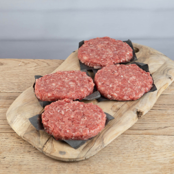 4 Aberdeen Angus 1/4lb Steak Burgers